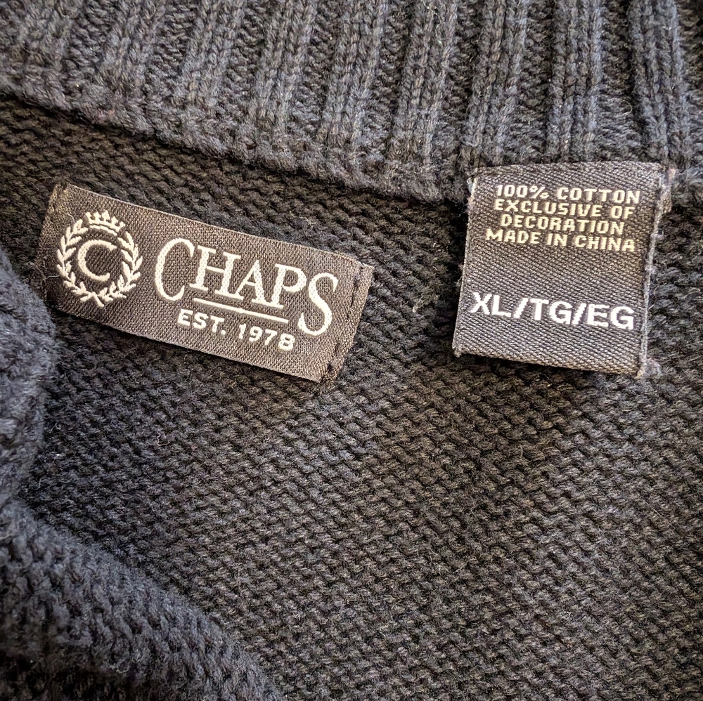 Chaps pullover Navy Blue sweater xl - Picture 3 of 5